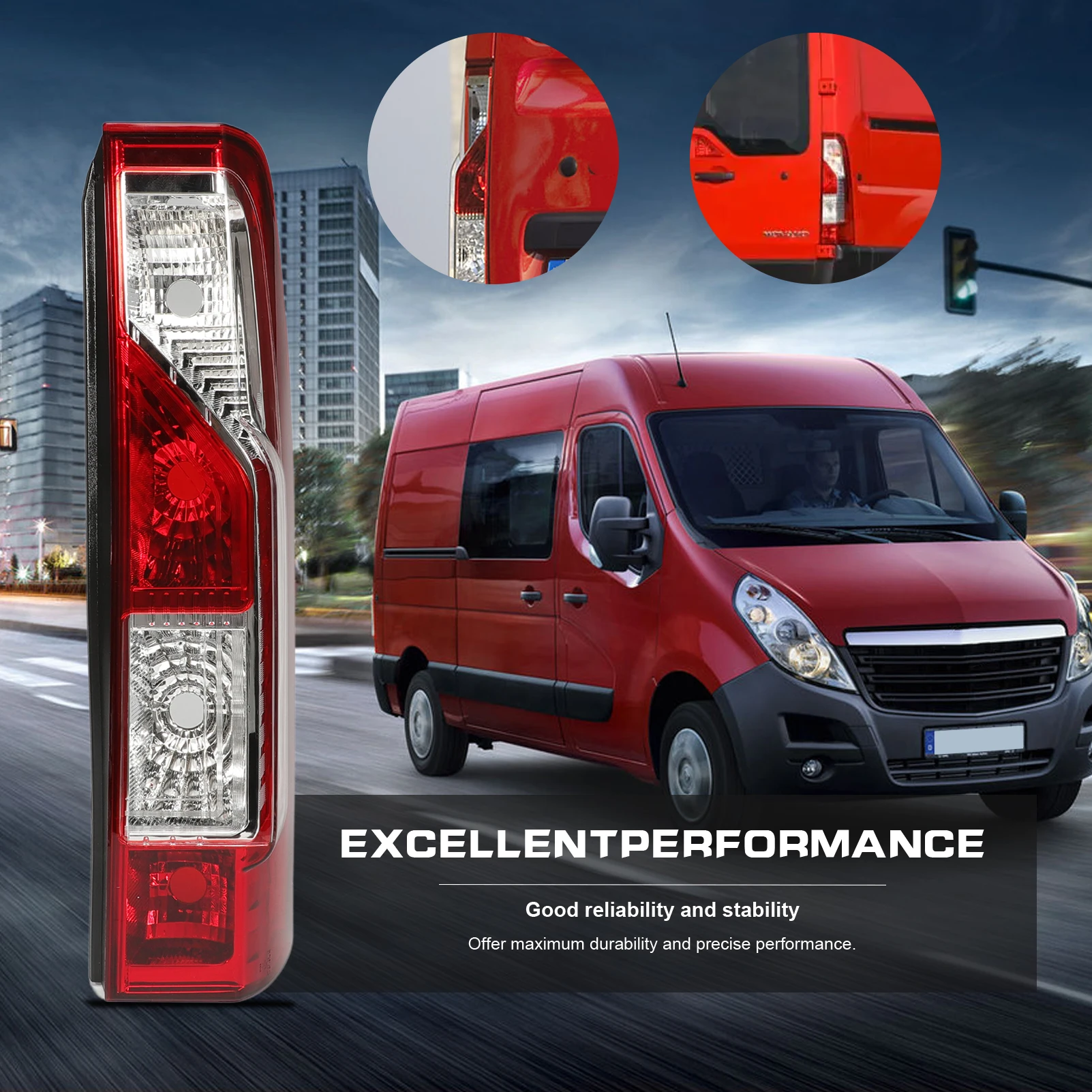 

1 Pair (2 Pcs) Left & Right Tail Light Without Lamp Holder 93197460 4419378 For Renault Master FV Van JV Bus 2010-2024