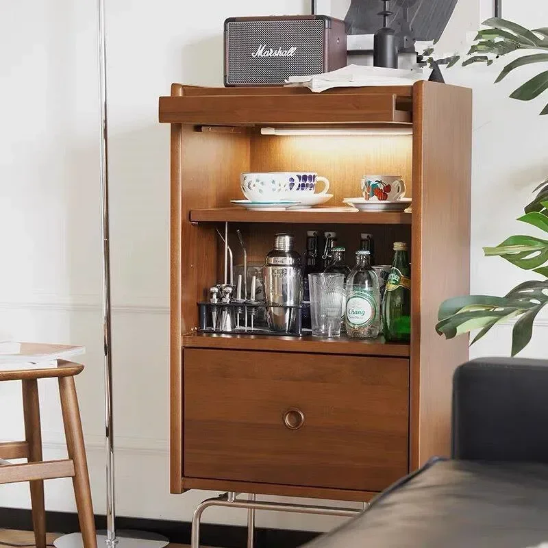 Medieval, solid wood locker Nordic living room display cabinet sofa, modern entrance storage, dining side cabinet