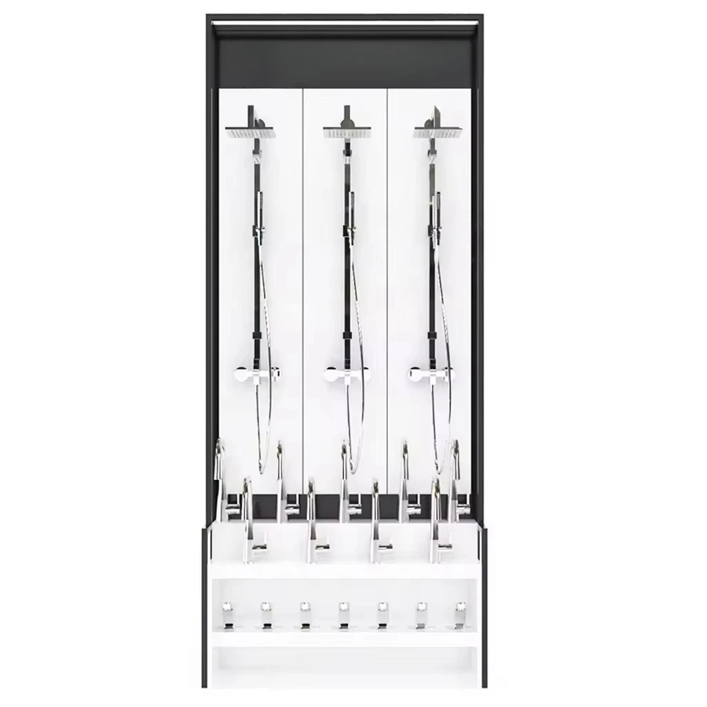 &c Custom Adjustable Height Certified OEM/ODM Available Metal Display Rack for Shower Head Faucet Bathroom Display Stand