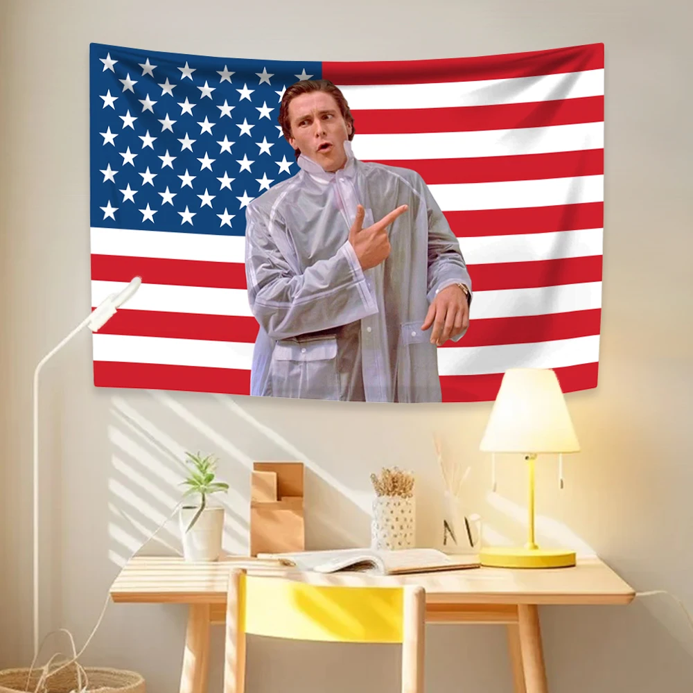 Classic Actor American Flag Tapestry Bales Funny Home Decoration Bedroom Living Room Background Cloth Sofa Blanket Festival Gift