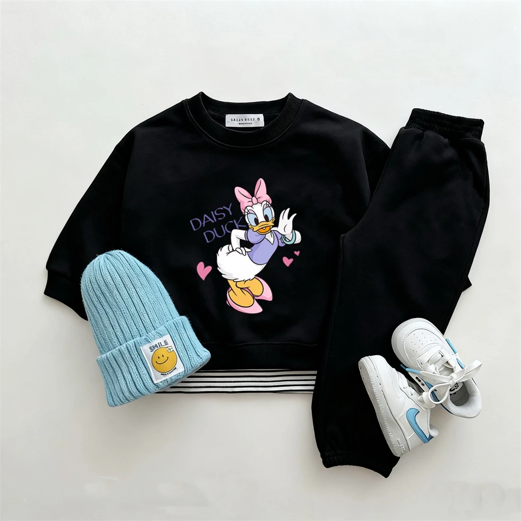بلون وتتسابق للبنين ميكي ماوس بلوزات + السراويل 2 قطعة مجموعة تصميم جديد بلوزات فضفاضة السراويل الربيع/الخريف الملابس #6