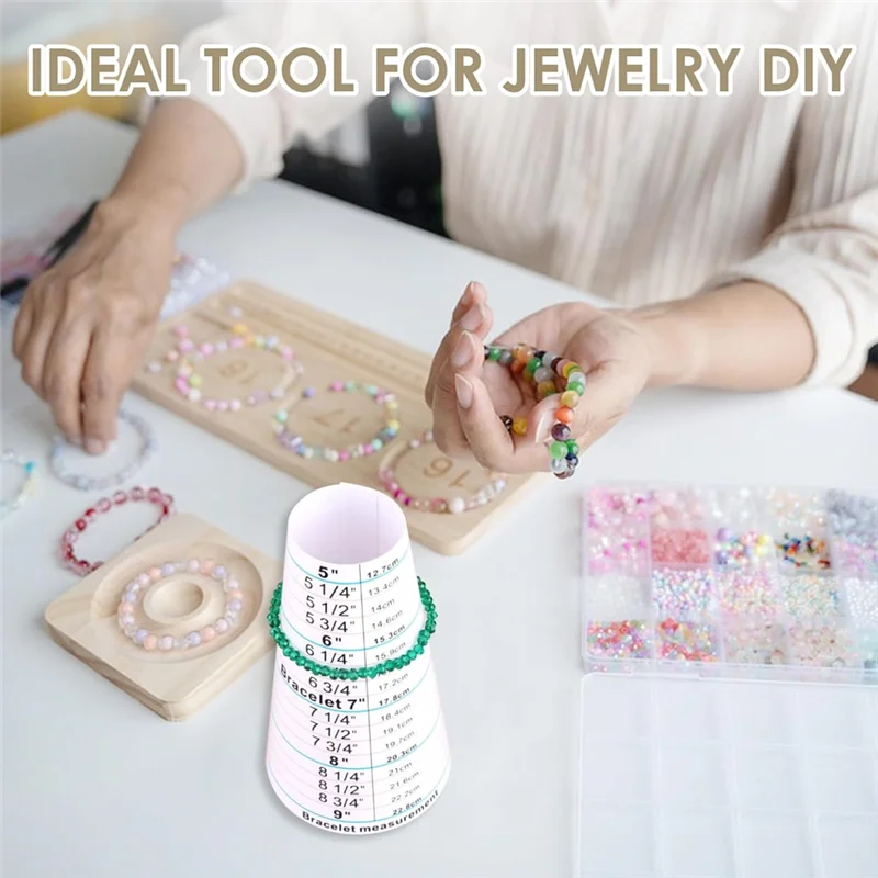 สำหรับชุดแกนกำไล(2 ชิ้น) สำหรับการทำเครื่องประดับ เครื่องมือที่เหมาะอย่างยิ่ง รวมถึงเทปกาว อุปกรณ์วัดสำหรับกำไล