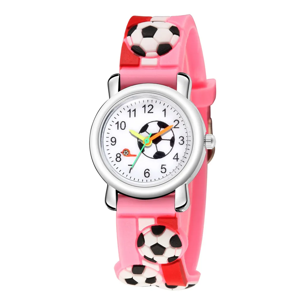 Fashion Children Students Watches Simple Cartoon Football Pattern Sports Watch Kids Boys Girls Gifts