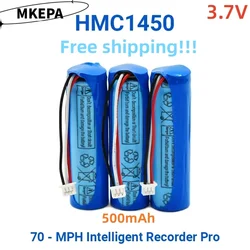 3.7V lithium battery hmc1450 500mah, suitable for 70mah in car dvr dedicated in car recorder, 500mAh