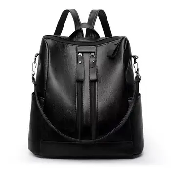 Women's Large Capacity Soft PU Leather Backpack Multifunctional Casual Shoulder Bag for…