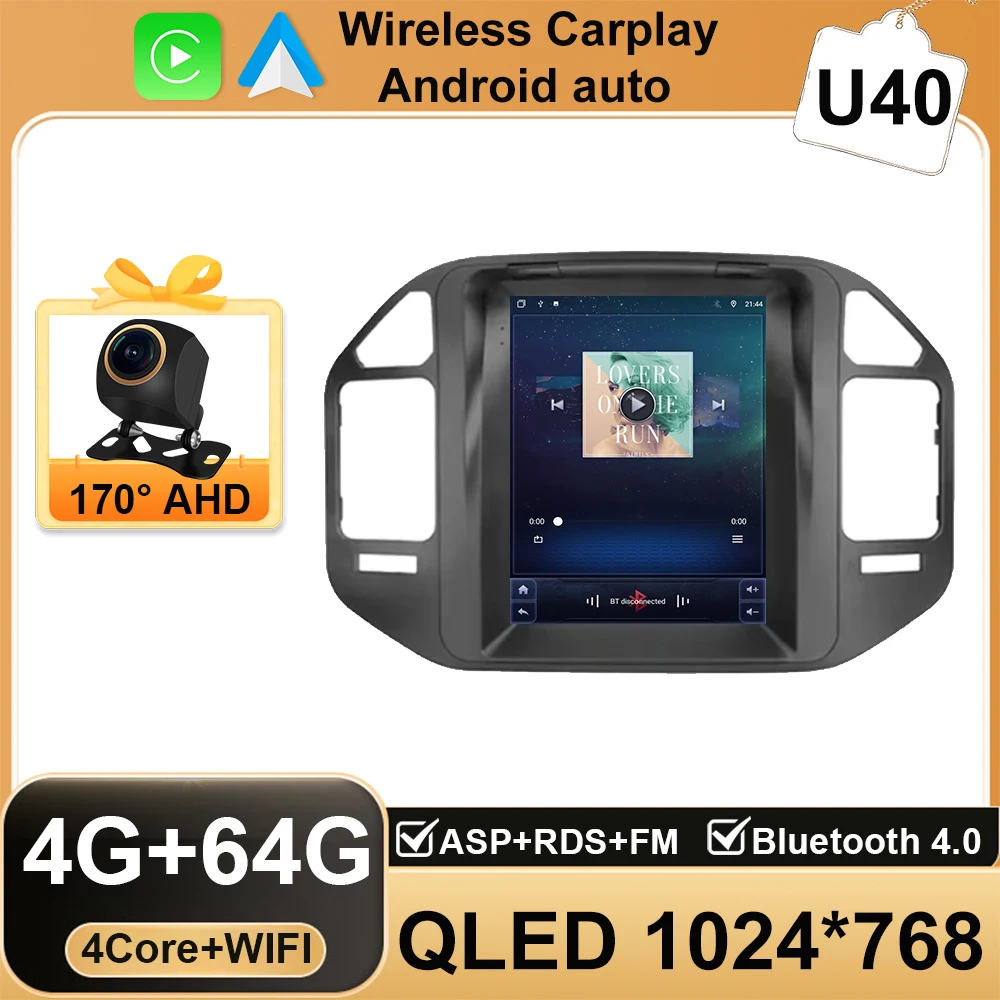 9.7 inch Android Voor Mitsubishi Pajero 3 V60 V68 V73 1999-2011 Carplay Autoradio Multimedia Speler GPS navigatie WIFI 2 Din