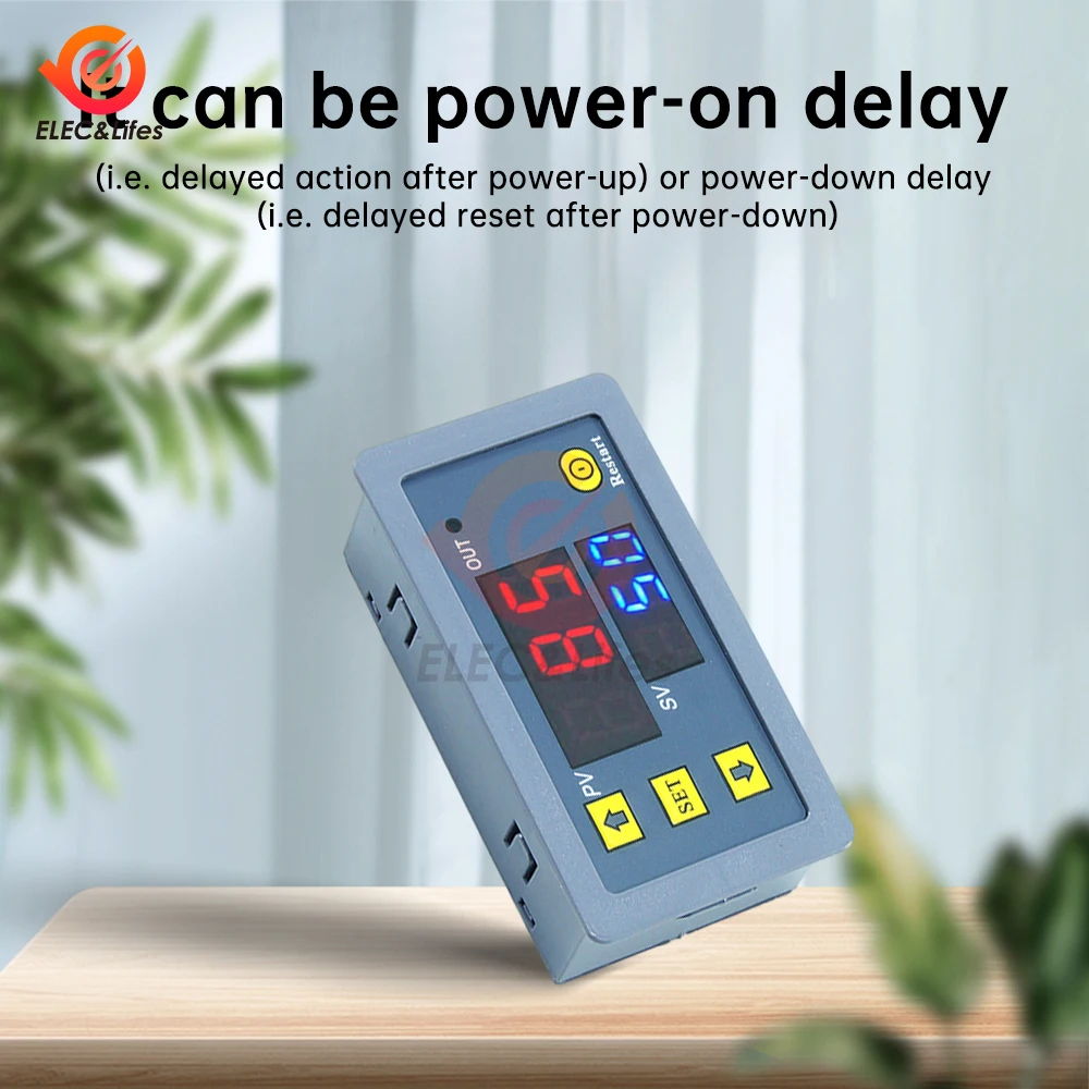 AC 110V 220V DC 12V 24V T3230 Digital Time Delay Relay LED Display Cycle Timer Control Switch Adjustable Timing Relay Time Delay