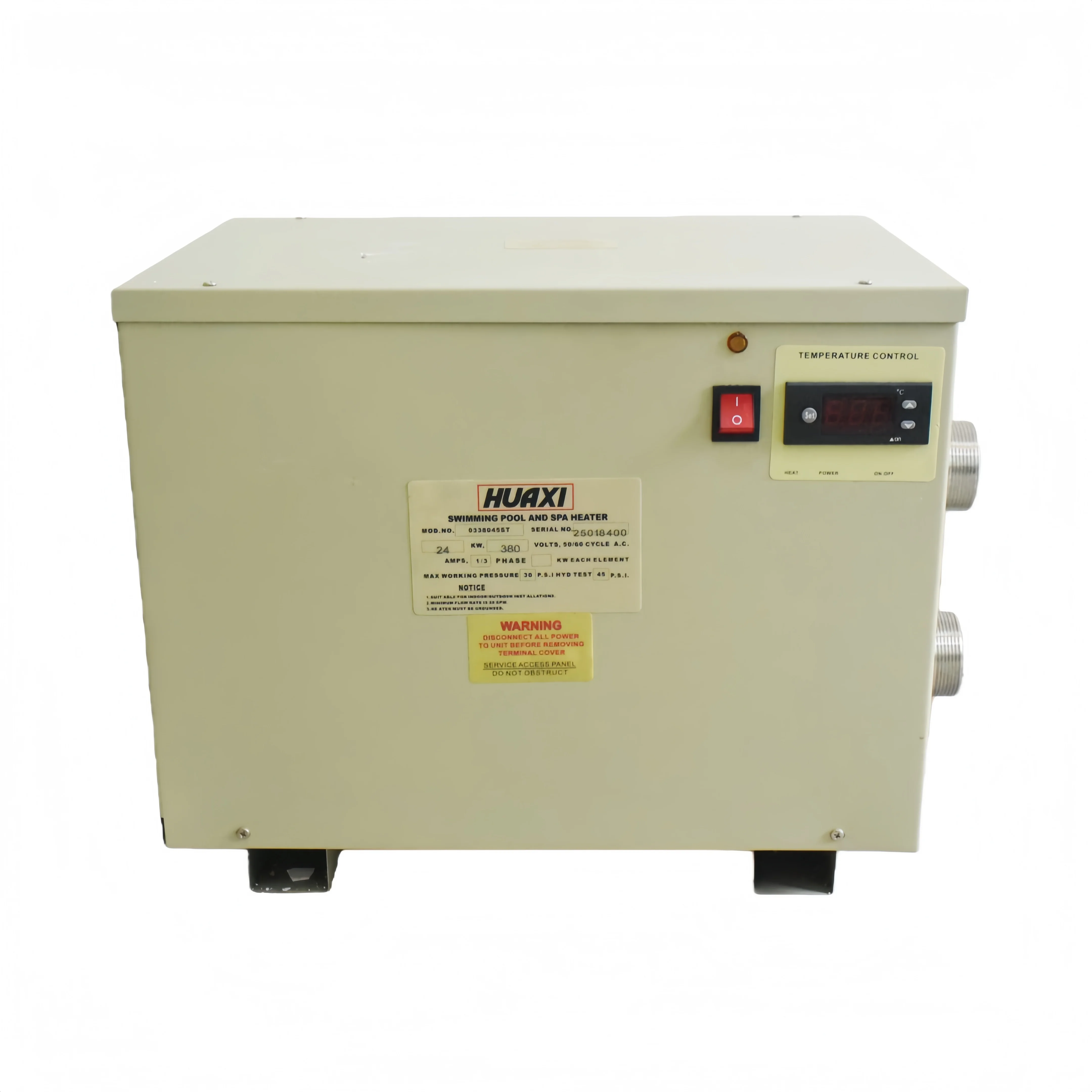 Factory Direct 18/60KW Swimming Pool Heat Pump Water Heater with Iron & Stainless Steel Solar/Natural Gas Powered