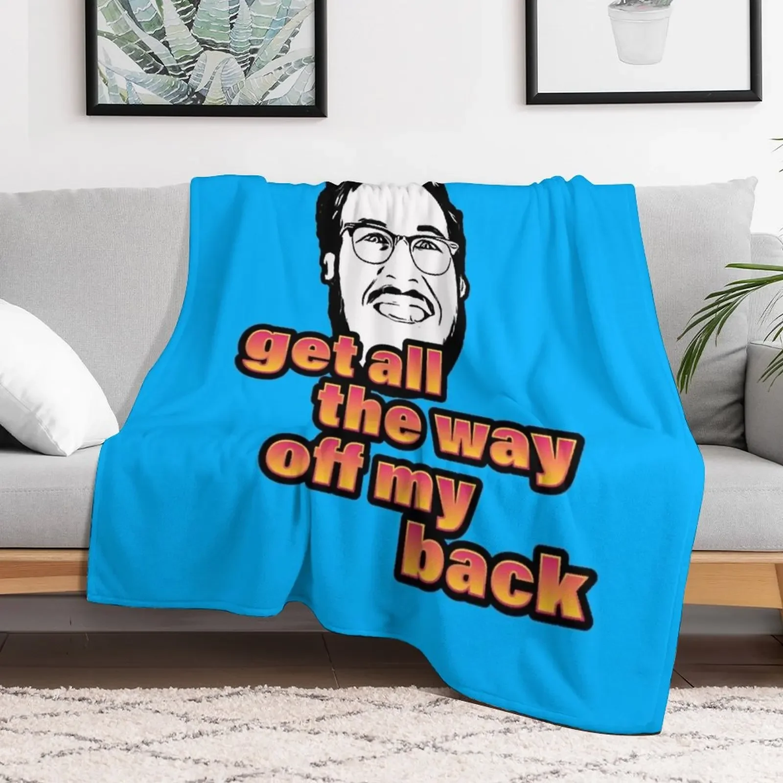 Pitch Meeting - Get all the way off my back - PINK YELLOW Throw Blanket Long Lasting Soft Plush Blanket for Daily Use