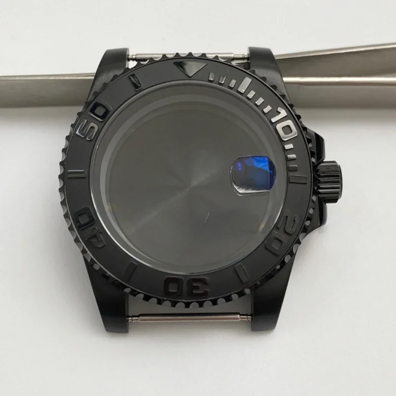 

40mm Black NH36 Case 8215 SUB Electroplated Precision Steel Sapphire Dial Diameter 28.5 29mm Suitable for NH35 36 8215 Movement