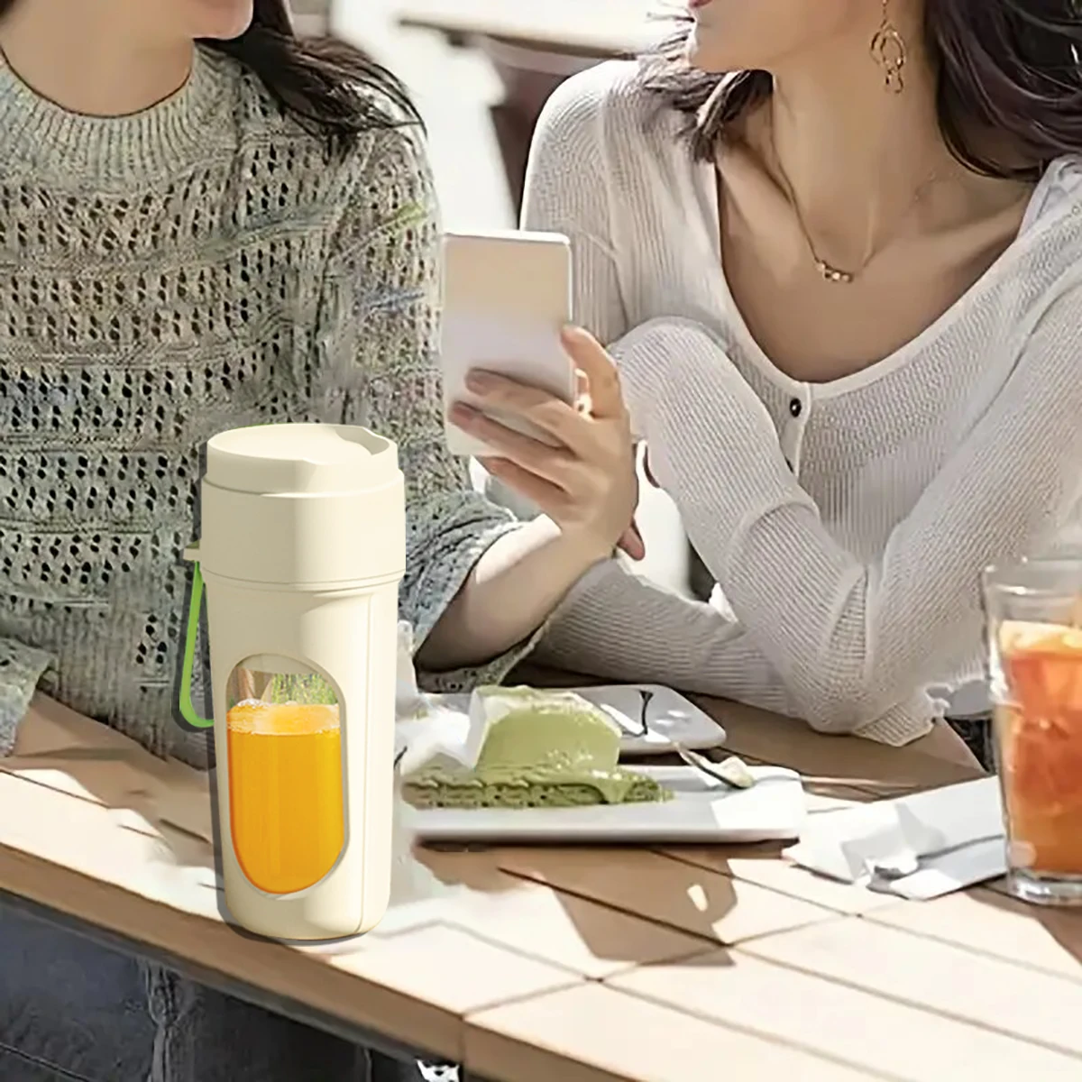 كوب عصير كهربائي لاسلكي منزلي |   عصارة فواكه متعددة الوظائف بتصميم صغير محمول وعملية #4