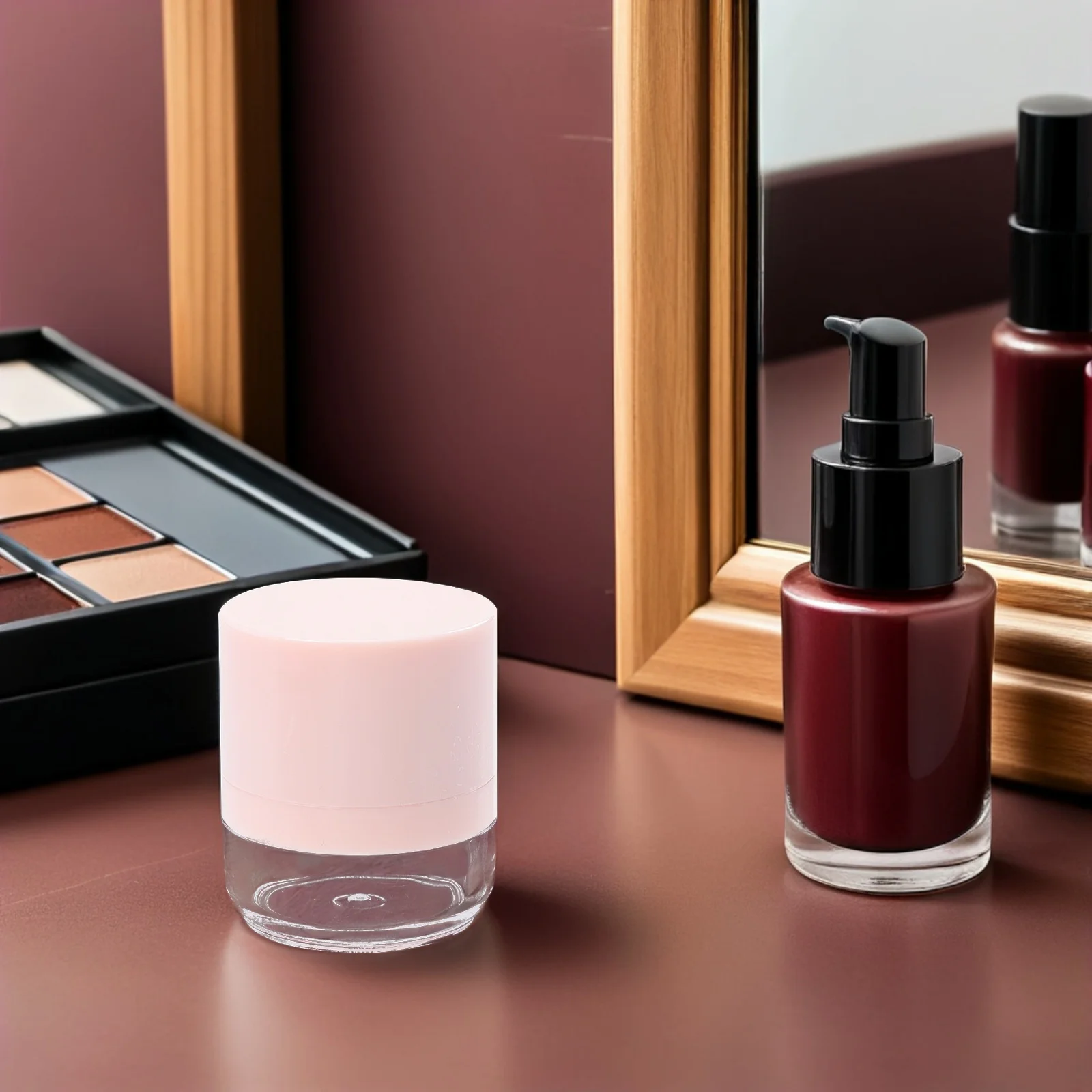 

2 pcs Powder Containers Compact Travel Mini Dispenser Leak Proof Refillable For Loose Powder Blush Highlighter Storage Case