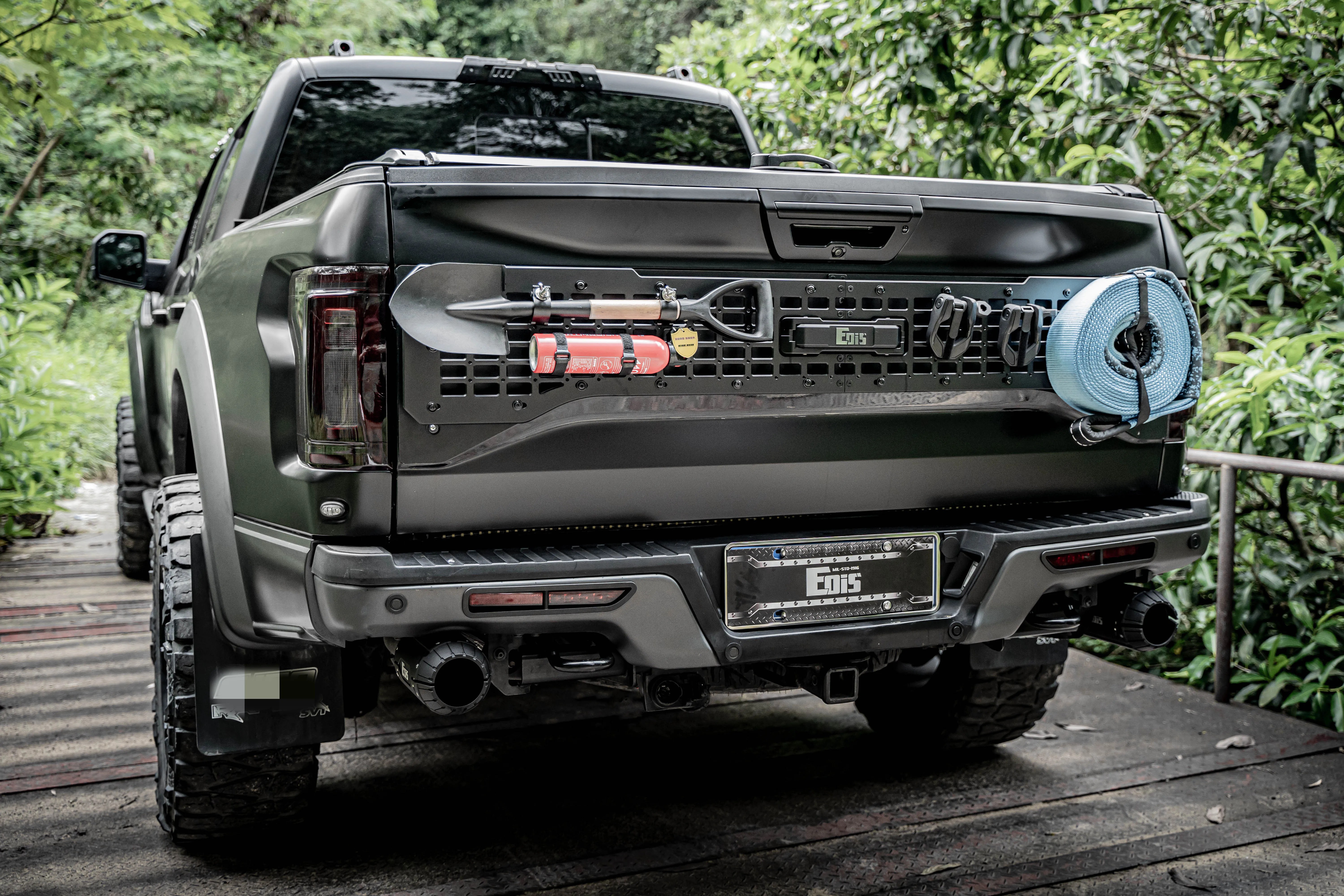 أجزاء ملحقات رابتور TLF Eois 2017-2020 لوحة معدات الباب الخلفي من سبائك الألومنيوم لـ F150 #3