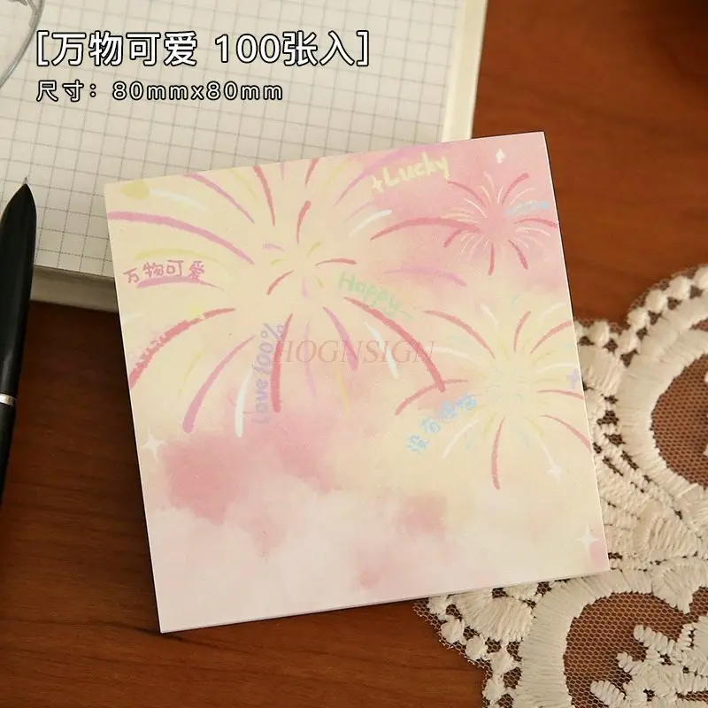 

1book No Paste Beautiful Memo Book Dreamy Color Printing Writing Message Paper