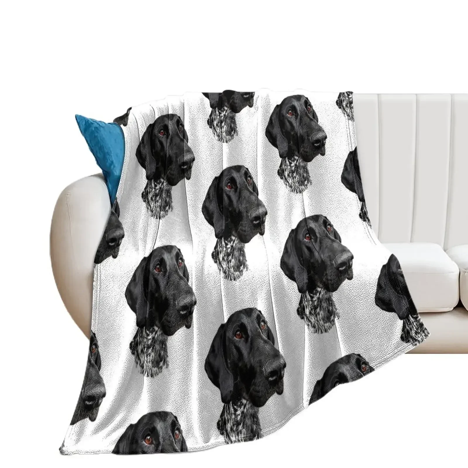 German Shorthaired Pointer Throw Blanket Camping Furrys Single Decorative Sofas Blankets