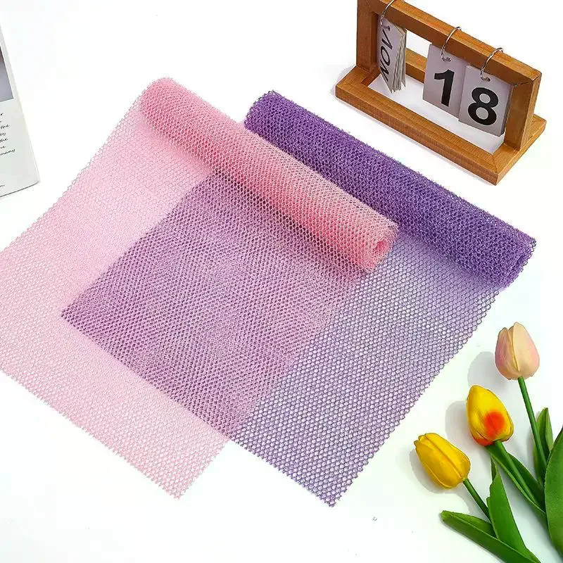 /Kuz/Long African Exfoliating Bath Cloth Double Sided Mesh Body Scrub Towel Quick Dry Skin Washcloth For Bathroom Shower Use
