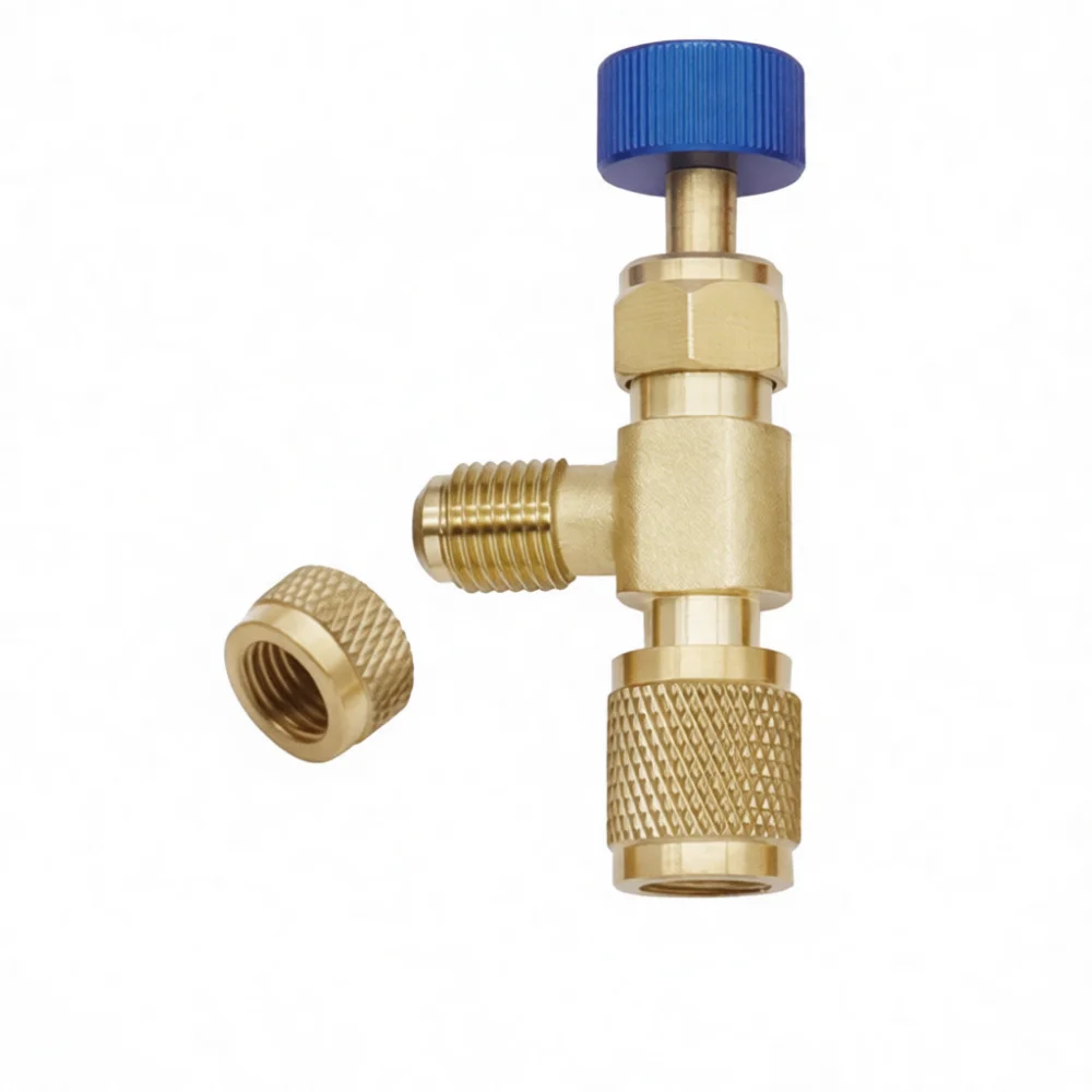 Air Conditioner Refrigerant Charging Safety Valve R410 R22 Adapter Anti Freeze Leak Proof HVAC Cooling System Maintenance Tool