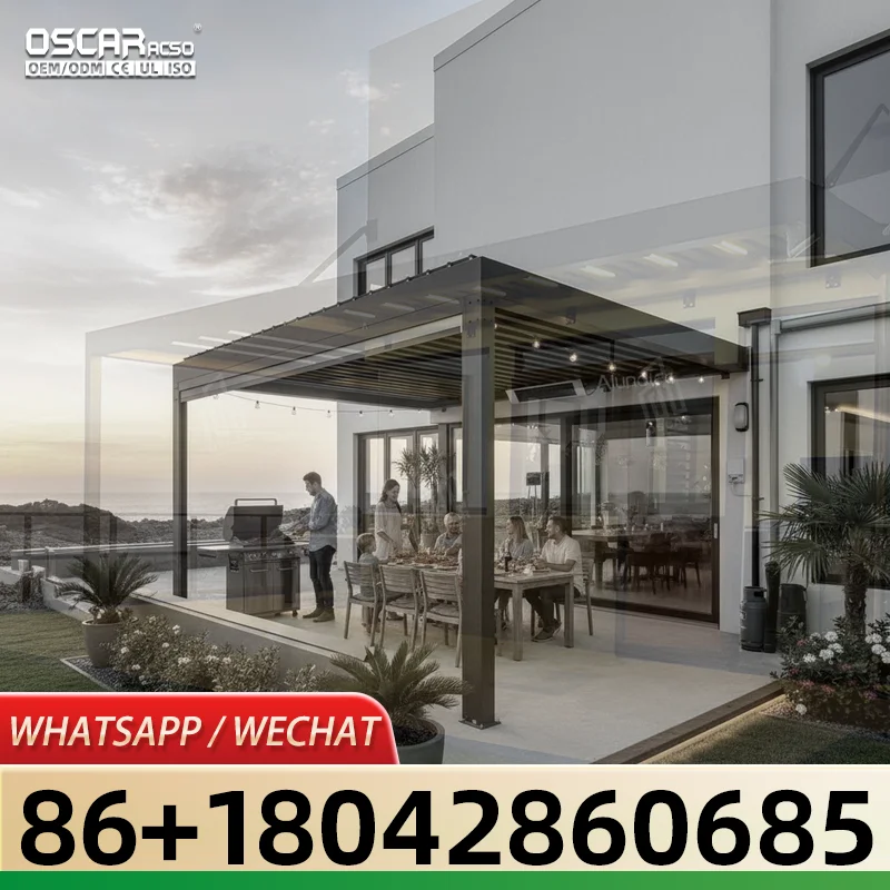 Motorized System Aluminum Profiles Pergola Innovative Outdoor Structure for China Garden Patio Backyard pergola