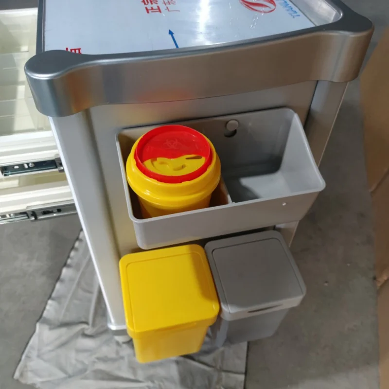 custom.High Quality New Design ABS Metal Plastic Hospital Trolley with Wheels Medical Emergencies & Furniture Car Transporta