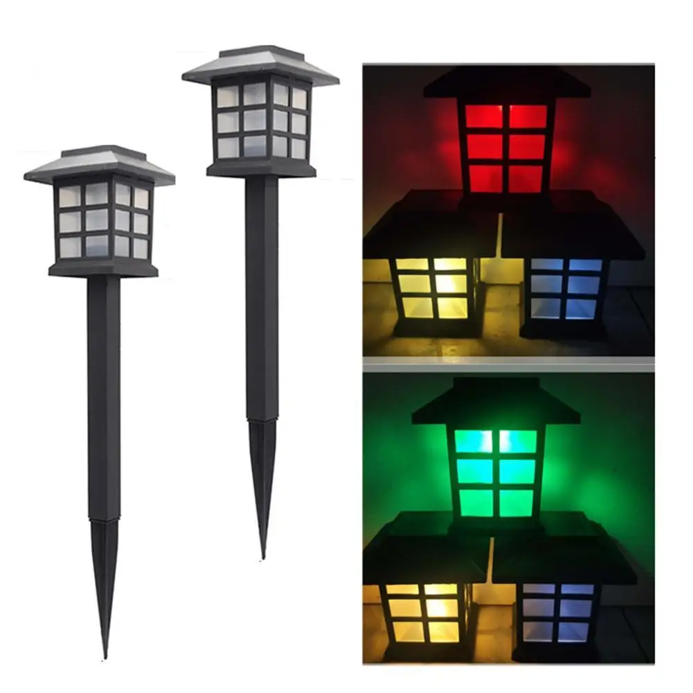 Outdoor Color-Changing Solar Pathway Lights, luz impermeável, Jardim Lights, Yard Decor, Paisagem, 1 Pc