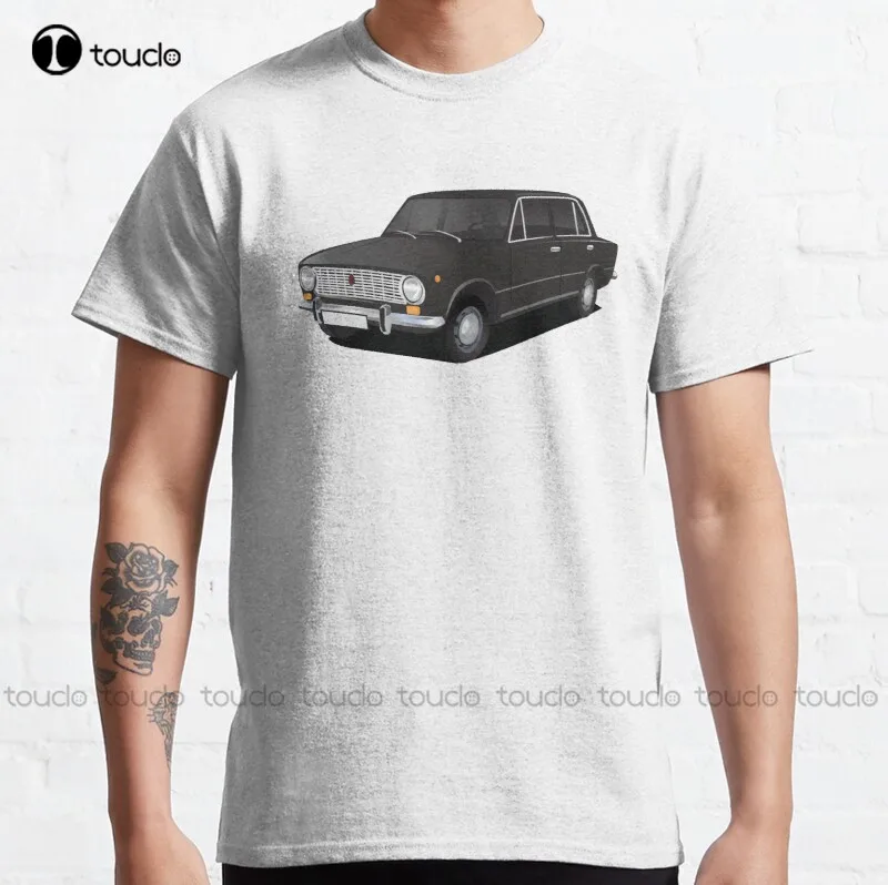 Vaz-2101ใหม่ Lada 1200-สีดำเสื้อยืดผ้าฝ้ายคลาสสิกเสื้อยืด S-5Xl เสื้อยืดขนาดใหญ่ใช้ได้ทั้งชายและหญิง