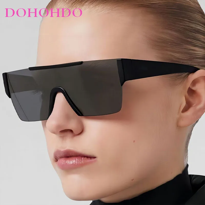 

Punk One - Piece Oversized Sport Drive Women's Sunglasses Brand Design Cool Sunglass Men Cycling Windproof Goggles UV400 Lentes