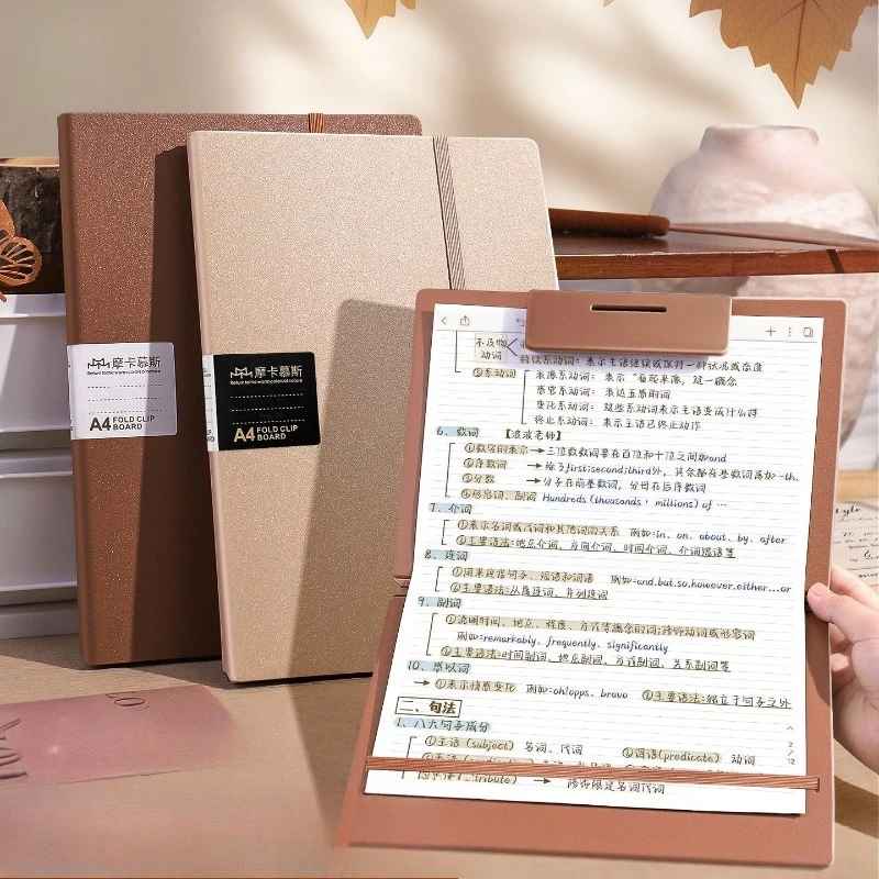 A5 File Folder, A4 Foldable Clipboard Document Organizer for Contracts, Prenatal Check-up Bills, Student Exam Papers & Homework