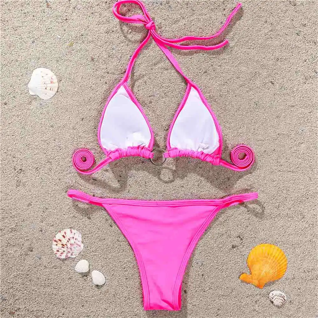 Sexy Bling Strass Mini Bikini Damen Badeanzug Frauen Bademode Zweiteiliger Bikini-Set Bademantel Badeanzug Schwimmen Damen V2064 – Detail 26