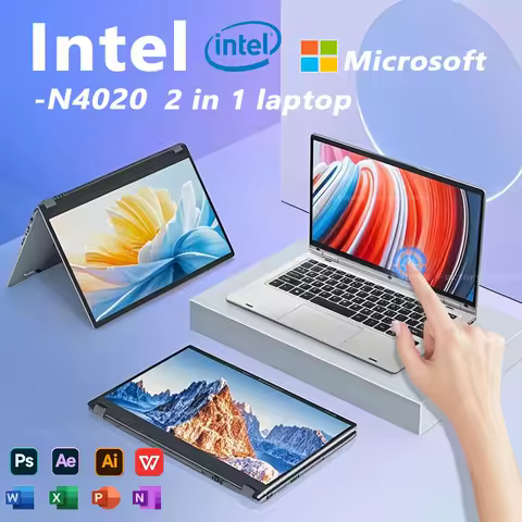 NEW 2 in 1 mini Laptop Portable Touch Screen 11.6" Intel Celeron N4020 Notebook 8GB DDR4 1TB 2TB SSD Windows 11 Gaming laptops