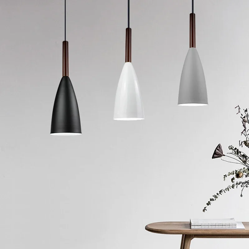 SANDYHA Modern Single Head Small Pendant Lights Kitchen Bedroom Dining Room Bar Table Furniture Simple Fashion LED Hanging Lamp