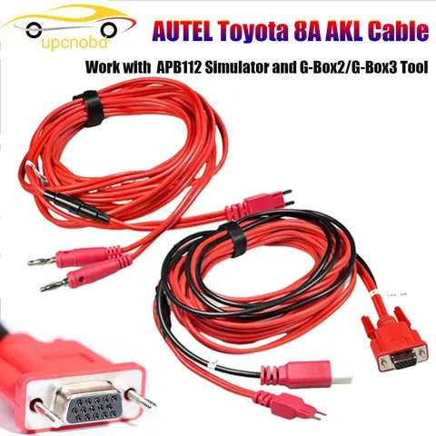 Для кабеля AUTEL Toyota 8A AKL без умного ключа, адаптер для потерянных всех ключей, работающий с автомобильными диагностическими кабелями APB112 и G-Box2/G-BOX3