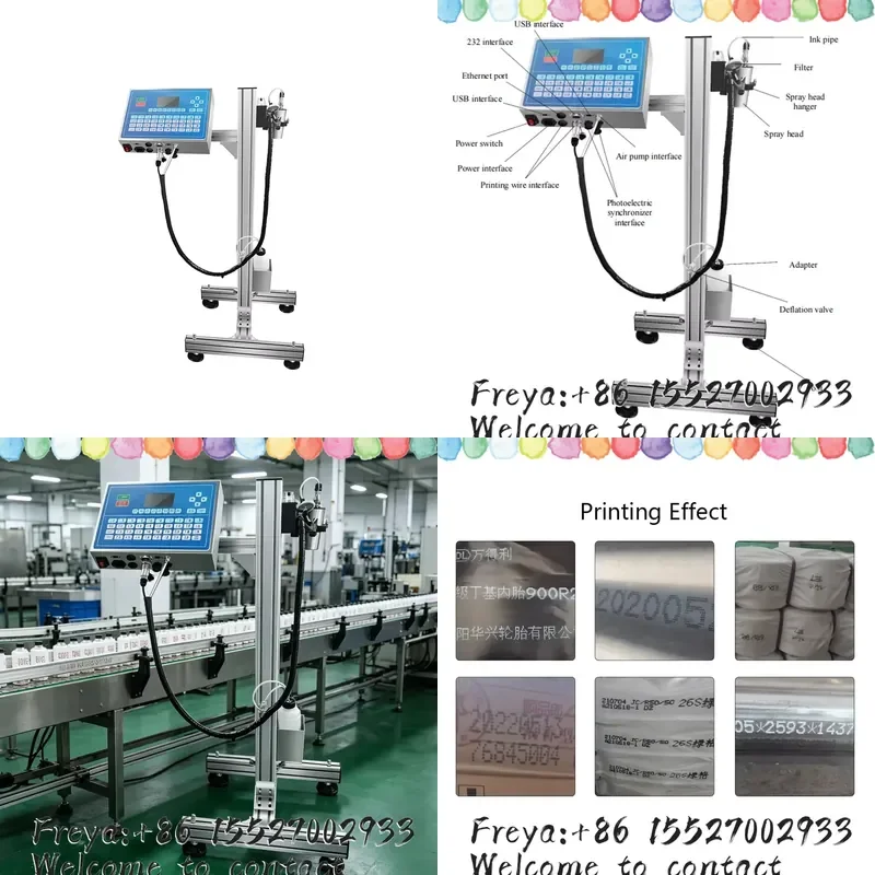 High Speed Online Large Character CIJ Printer for Wood Concrete Wall Box Coding Logo Printing Dot Matrix Inkjet Printer
