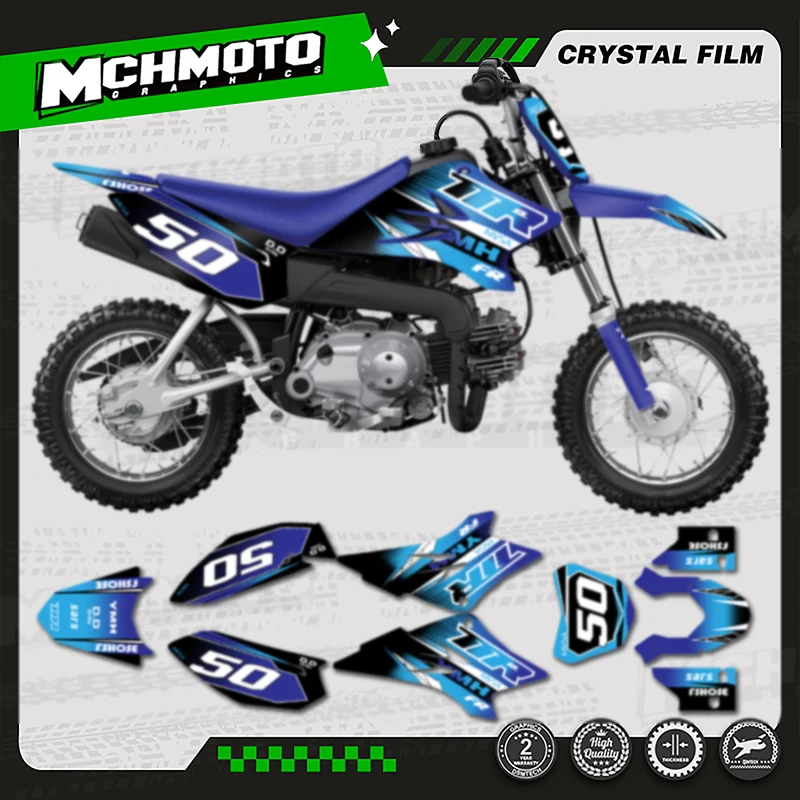

MCHMFG индивидуальный мотоциклетный графический фон деко наклейки для YAMAHA TTR50 2006-2021 номер имя на заказ