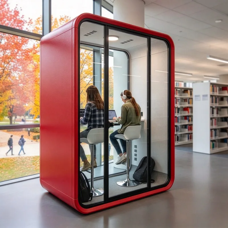 Soundproof Office Pod Acoustic Booth Single Person Silent Room Phone Booth Privacy Cabin for Home Office Meeting Noise Reduction