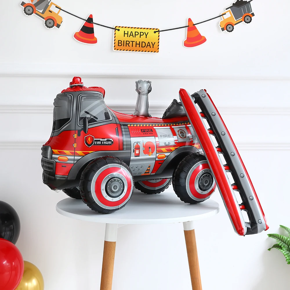 1pc dos desenhos animados carro balão caminhão de bombeiros trem folha balão tema tráfego decorações festa aniversário crianças brinquedos suprimentos do chuveiro do bebê