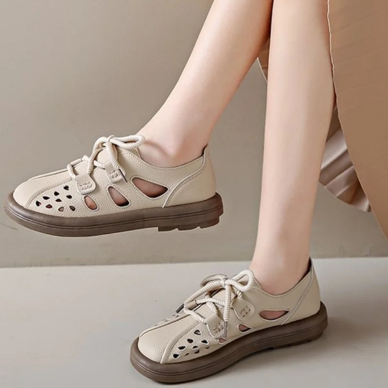 

Womens Summer Slip Mommy Sneakers Womens Flat Shoes Fashion Women's Casual Sandals