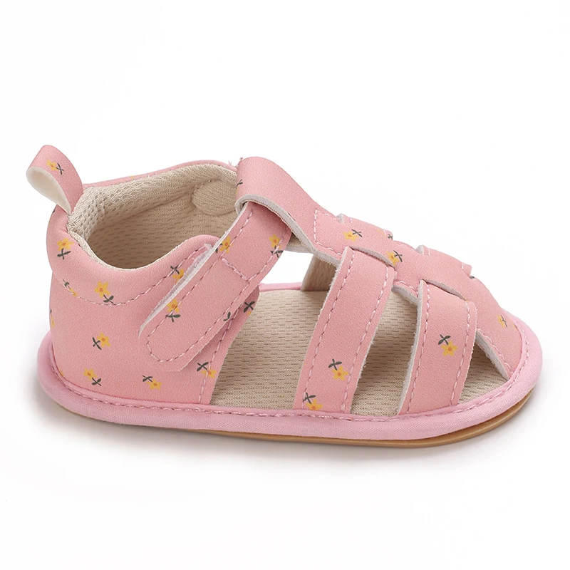 Baotou-Sandales Souples Anti-Coups de Pied pour Bébé, Chaussures de Marche à Semelle Souple pour Femme de 0 à 18 Mois, Nouvelle Collection d'Été