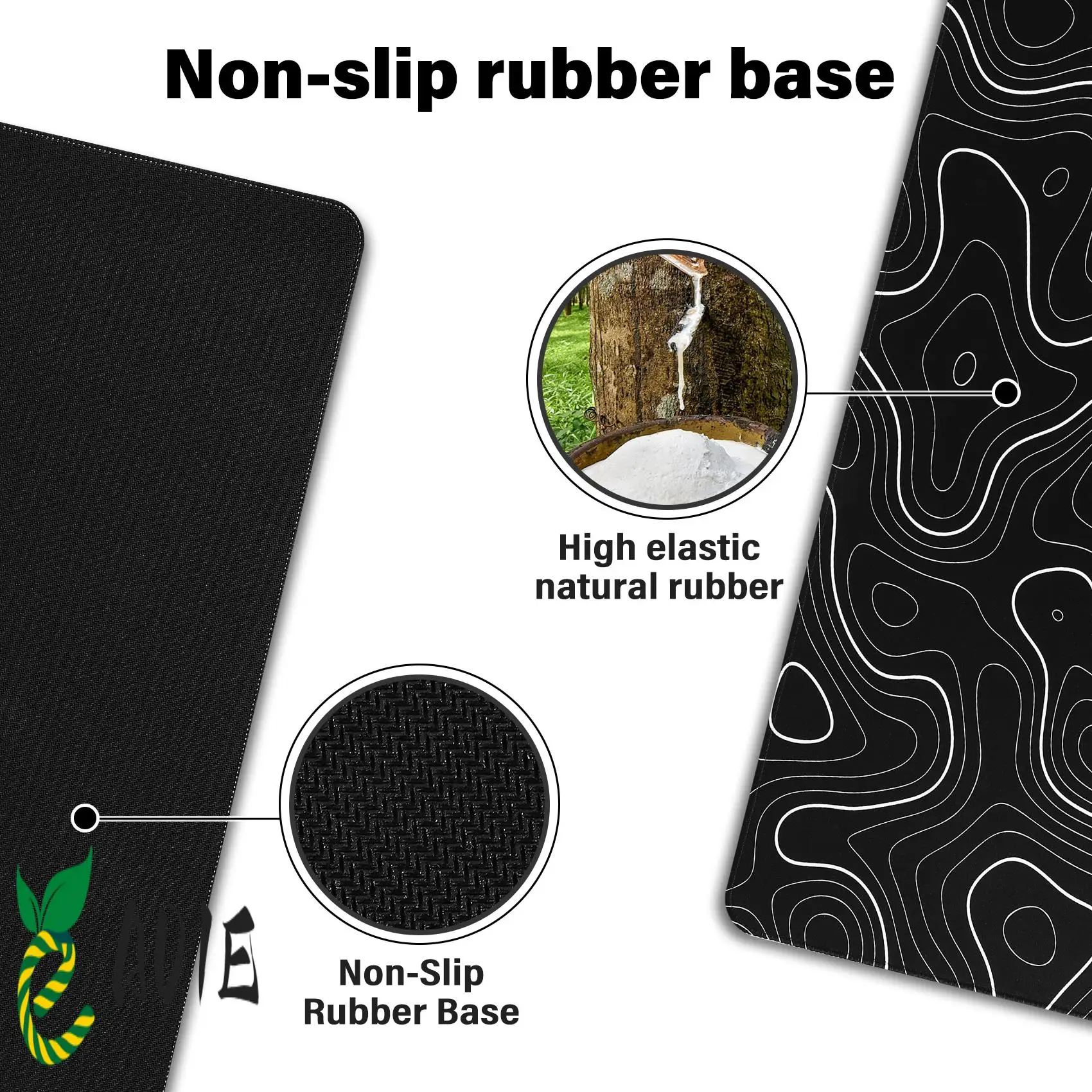 

Топографический контур, расширенный большой коврик для мыши, компьютерная клавиатура, коврик для мыши, коврик для мыши с нескользящей основой 3 мм