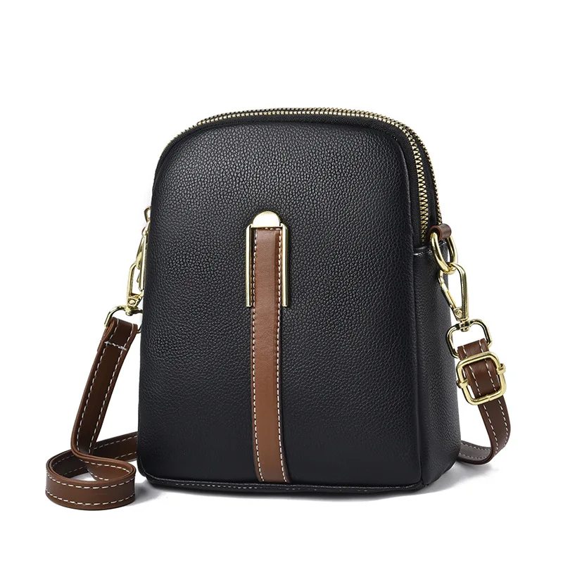 Bag Women 2022 New Fashion Color Contrast Shoulder Bag Casual Summer Mobile Phone Light Double Layer Vertical Mobile Phone Bag