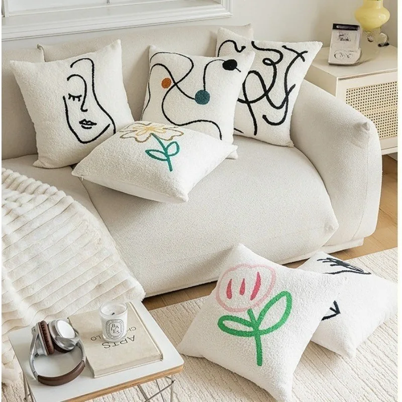 Luxury Decorative Pillow Cover Detachable Washable Modern Popular Design Cushion Cover 45x45cm for Sofa Home Decoration