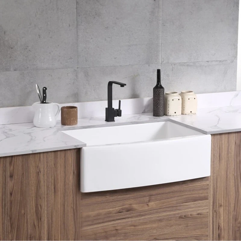 

Bathroom American open kitchen front 24 inch ceramic sink retro large vegetable basin