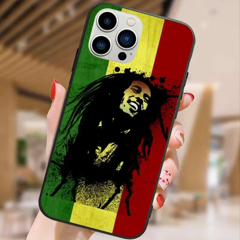 Bob Marley Rasta Lion Phone Case For iPhone 15 14 13 12 11 Pro Max Mini XS XR