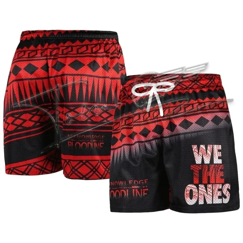 2023 New Men's Black Red The Bloodline Retro Shorts Shawn Michaels 1997 Survivor Series Retro Summer Sport Children Shorts