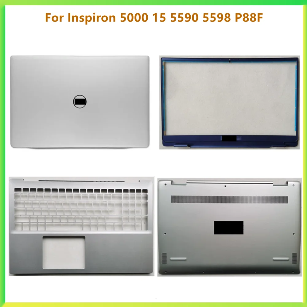 laptop lcd voltar case capa moldura frente frame top case palmrest parte inferior capa dell inspiron 5000 15 5590 5598 p88f shell novo 01