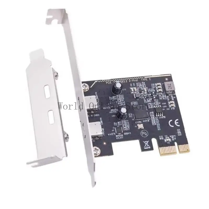 PCIE TO 2 PORT TYPE C USB 3.2 Gen1 5 Гбит / с. Преобразование карты ASM1042 Чип для настольного PCIE, чтобы двойной тип C Card