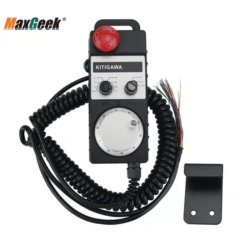 Maxgeek OMT004 7축 수동 펄스 발생기 CNC 핸드휠 100PPR 5V 비상 정지 버튼 포함 범용 유형 Maxgeek OMT004 7축 수동 펄스 발생기 CNC 핸드휠 100PPR 5V 비상 정지 버튼 포함 범용 유형