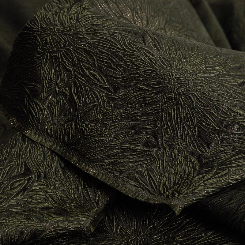 金糸ジャカード生地エンボス加工クリスプ DIY 縫製ファッションジャケット春夏デザイナー服生地メートル単位