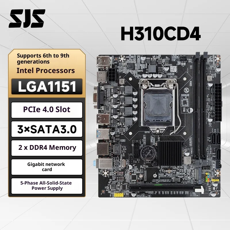 

СЕЖИСИ ‌ Прочная материнская плата H310CD4 V1.0 — слот PCIe Gen2 M.2, 8-канальный HD-аудио, совместимость CEC 2019, центр приложения