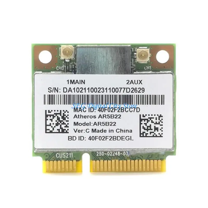 Carte réseau U75B AR5B22 Bluetooth-compatible4.0 2.4 / Mini PCIe 300Mbps à double bande