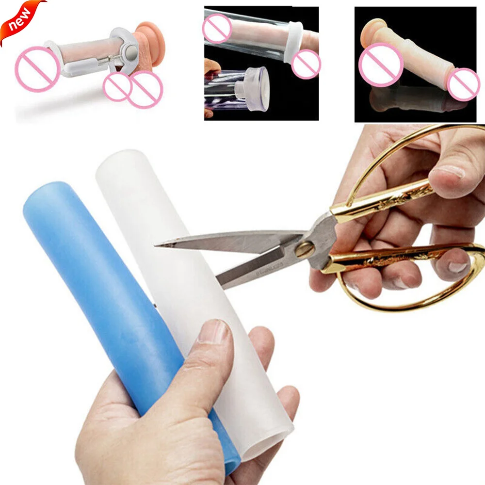 Sleeve For Penis Extender Pump Enlargement Silicone Glans Protector Vacuum Cap Replacement For Penile Stretcher Clamping S-XXL